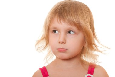 Offended little girl clipart