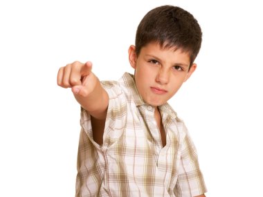 Agressive boy clipart