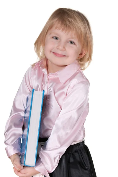 Klein meisje houdt van lezen — Stockfoto