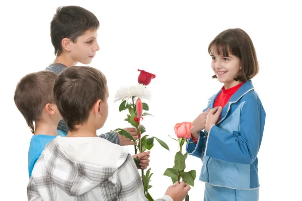Are these flowers really for me? — Stock Photo, Image