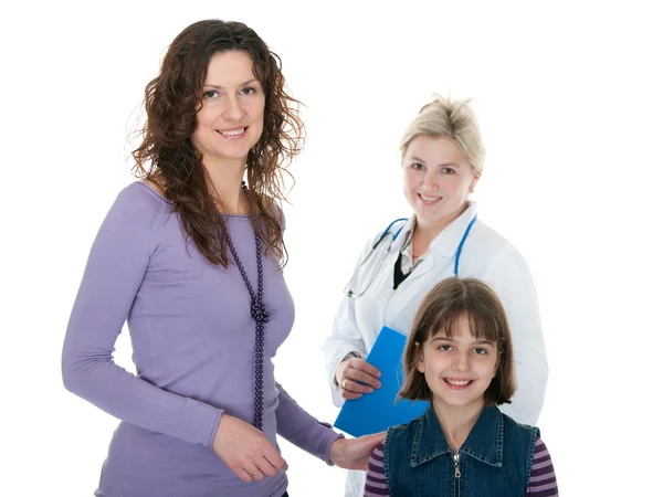 Healthy patients thnk their doctor — Stock Photo, Image