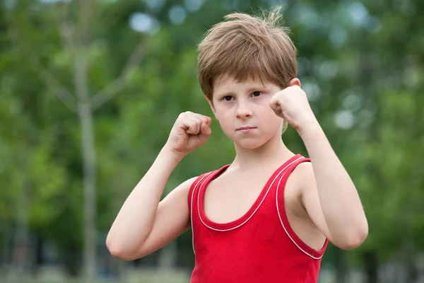 Trained young fighter — Stock Photo, Image