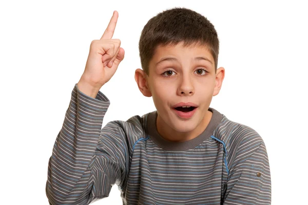Kid appeals to the heavens — Stock Photo, Image