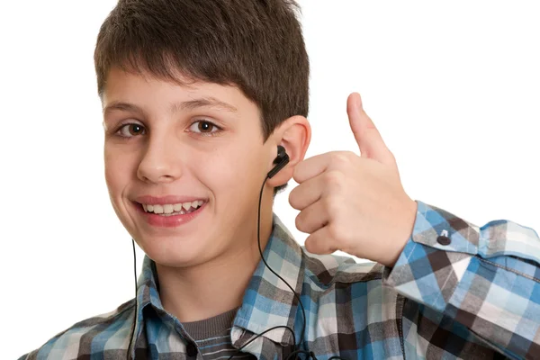 Happy learner showing thumb up — Stock Photo, Image
