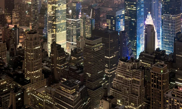 Blick auf die Nacht New York — Stockfoto