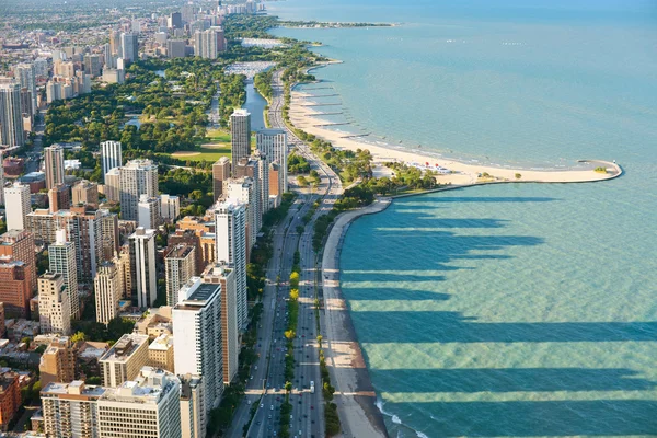 Вид на Чикаго из Хэнкок-центра Лицензионные Стоковые Изображения