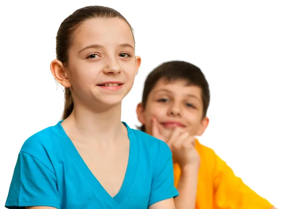 Lächelnde Kinder sind in Ordnung — Stockfoto