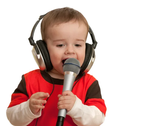 Cantando niño pequeño — Foto de Stock