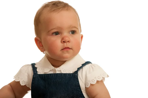 Portrait of a little serious girl — Stock Photo, Image