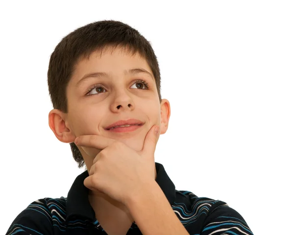 Portrait of an inspired thoughtful boy — Stock Photo, Image
