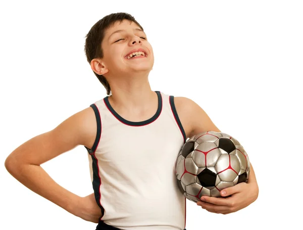 Proud for the first football victory teen — Stock Photo, Image