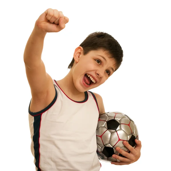 Shouting football fan — Stock Photo, Image