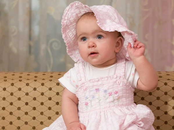 Baby in pink Royalty Free Stock Photos