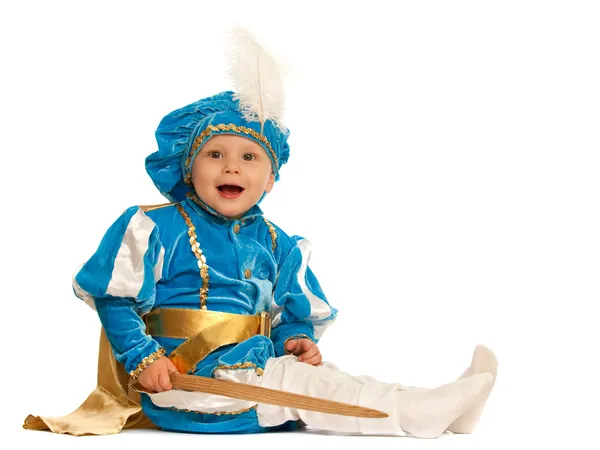 Little prince with a sword — Stock Photo, Image