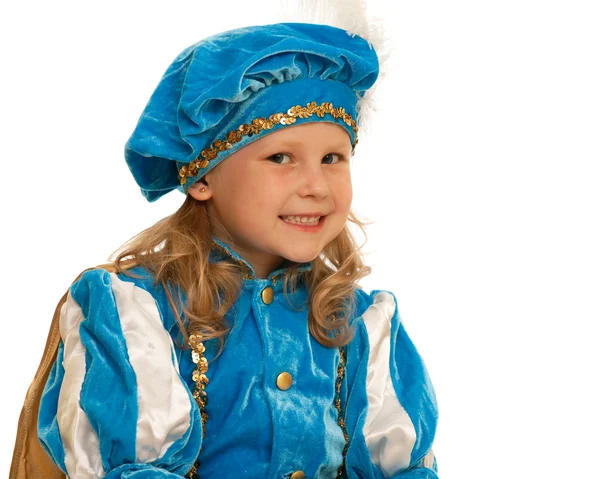 Söt flicka i en karneval kostym — Stockfoto