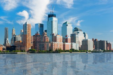 View on New York from Hudson river clipart