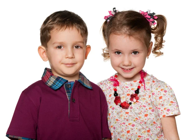 2 人の子供の肖像画 — ストック写真