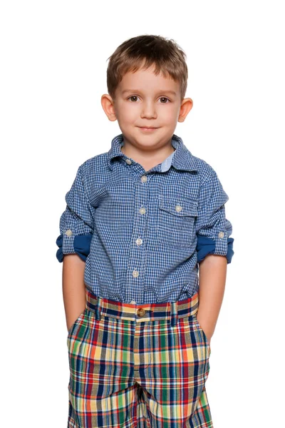 Vertrouwen mode kleine jongen — Stockfoto