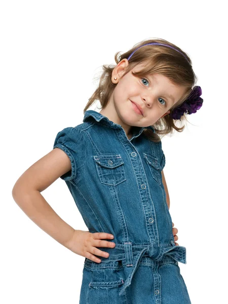 Fashion smiling little girl — Stock Photo, Image