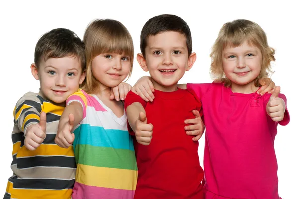 Группа из четырех детей Стоковая Картинка