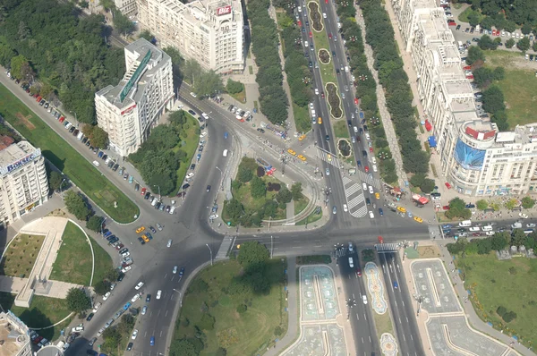 Boekarest, luchtfoto — Stockfoto