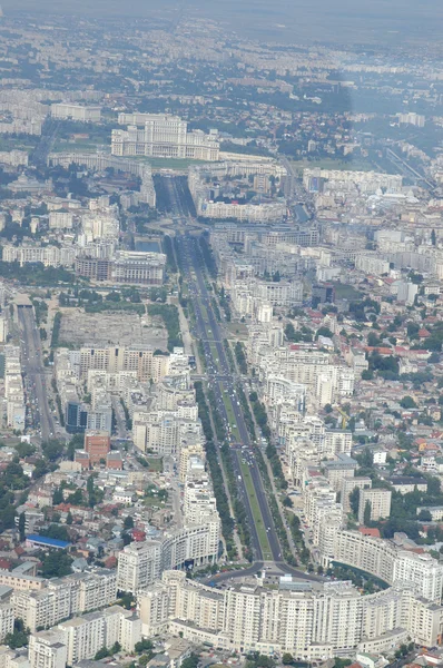 Bukarest, Flygfoto Stockbild
