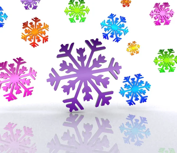 Kar, renk — Stok fotoğraf