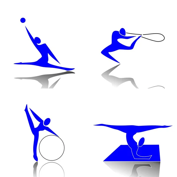 Gimnastyka rytmiczna — Wektor stockowy