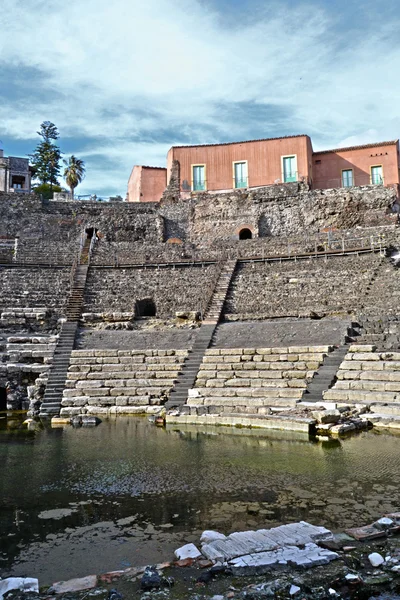 Roman Theatre i Catania – stockfoto