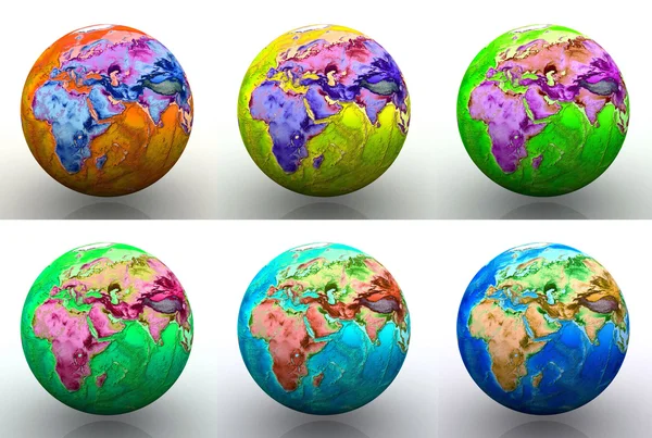 De wereld in kleur — Stockfoto