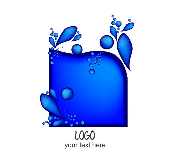 Logo con gotas de agua — Archivo Imágenes Vectoriales