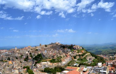 Panorama of the city of Enna clipart