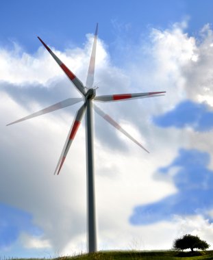 Wind turbines clipart