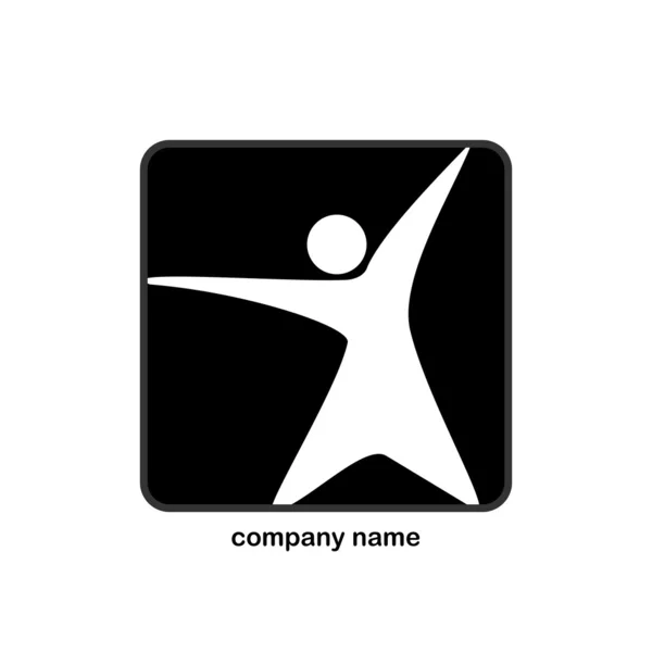 Logotipo com perfil humano — Vetor de Stock