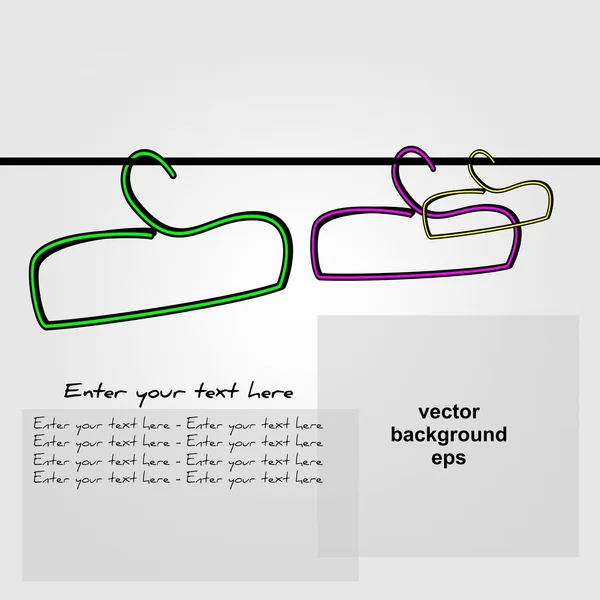 Background with hangers — Stock Vector