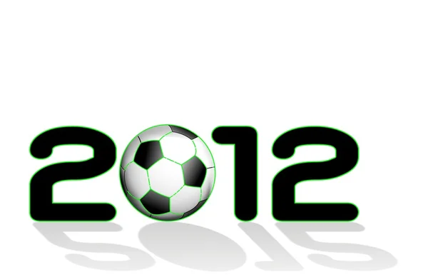 2012 written with soccer ball — Stock Vector