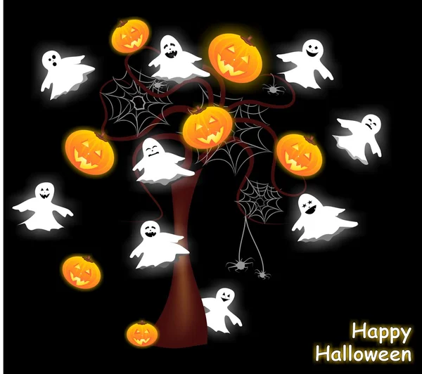Funny Halloween background — Stock Vector