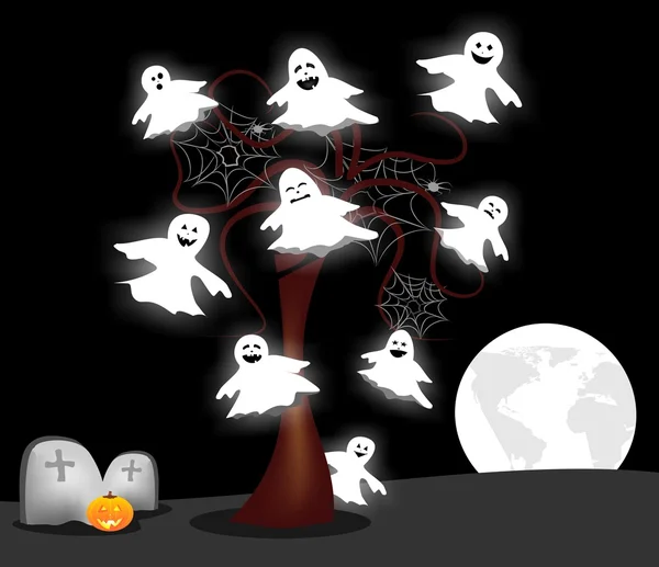 Drôle de fond Halloween — Image vectorielle