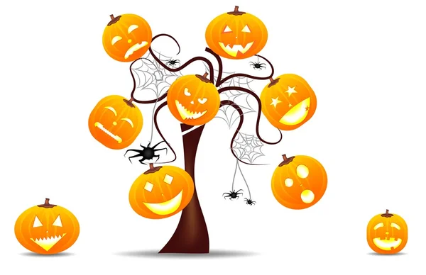 Lustiger Hintergrund zu Halloween — Stockvektor