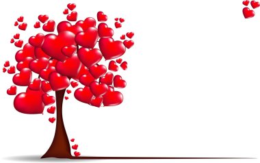 Sfondo con Albero di Cuori clipart