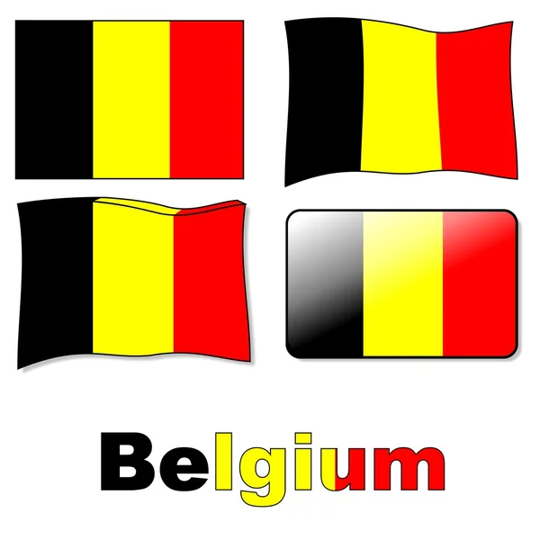 Bandiera Belgio - Stok Vektor
