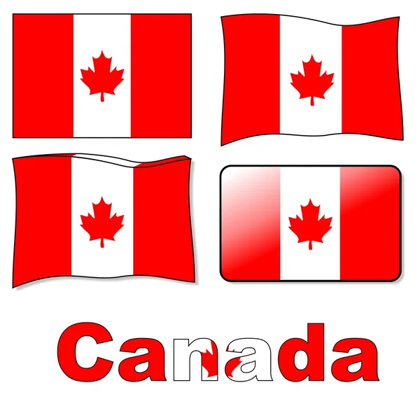 Bandiera Canadá — Vetor de Stock