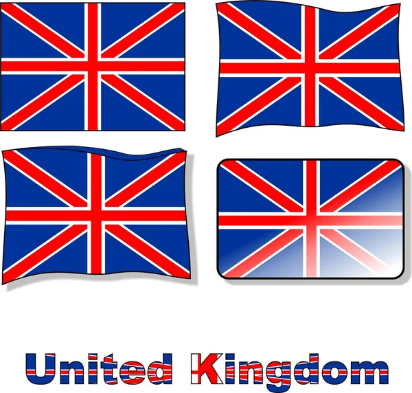 Bandiera del Regno Unito — Stock Vector