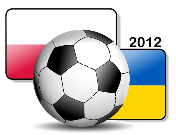 Futbol topu euro 2012 — Stok Vektör