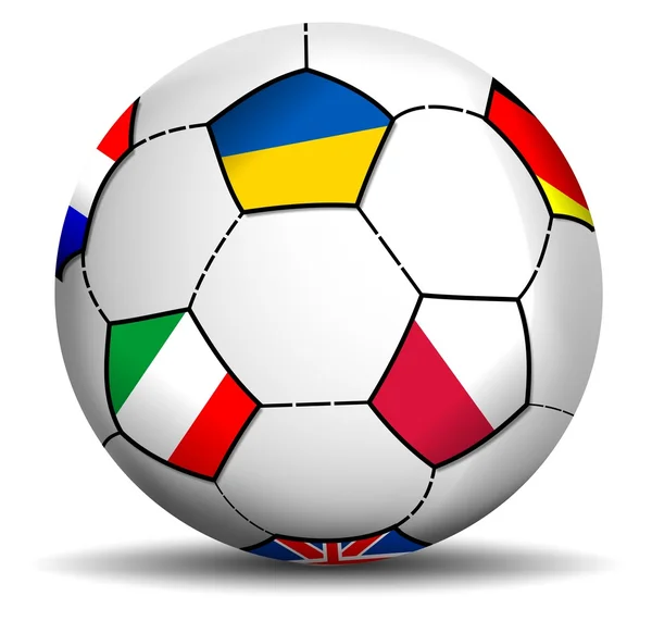 Soccer Ball Euro 2012 — Stock Vector