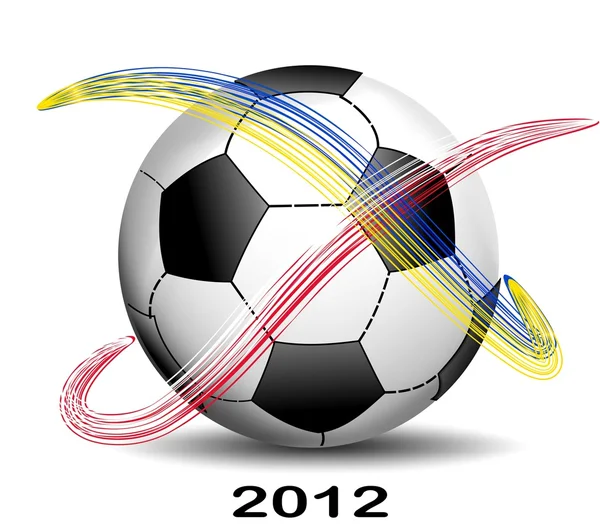 サッカー ボール ユーロ 2012年 — ストックベクタ