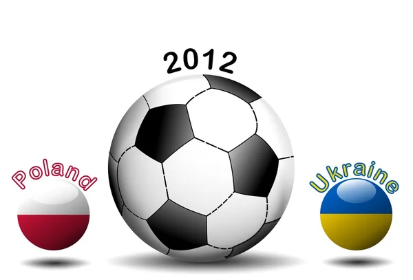 Piłka nożna piłka euro 2012 — Wektor stockowy