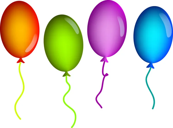 Sfondo con palloncini conos difusores coloreados — Vector de stock