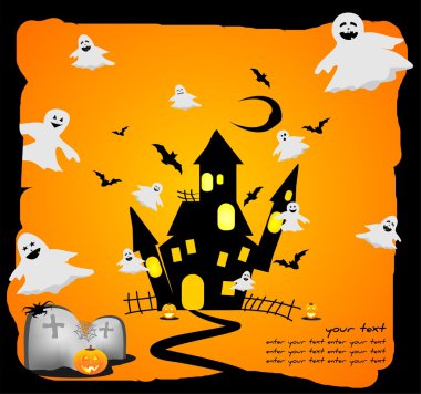 Funny Halloween background clipart