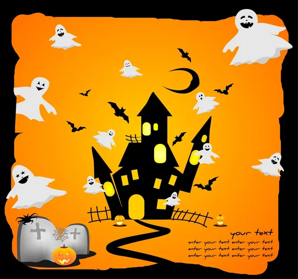 Drôle de fond Halloween — Image vectorielle